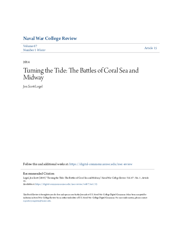 Turning the Tide: The Battles of Coral Sea and Midway
