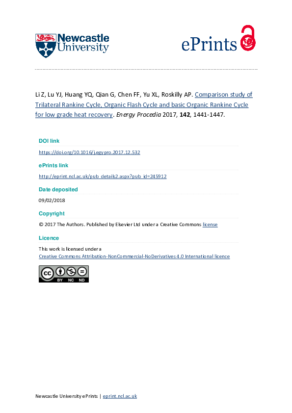 (PDF) Comparison study of Trilateral Rankine Cycle, Organic Flash Cycle ...