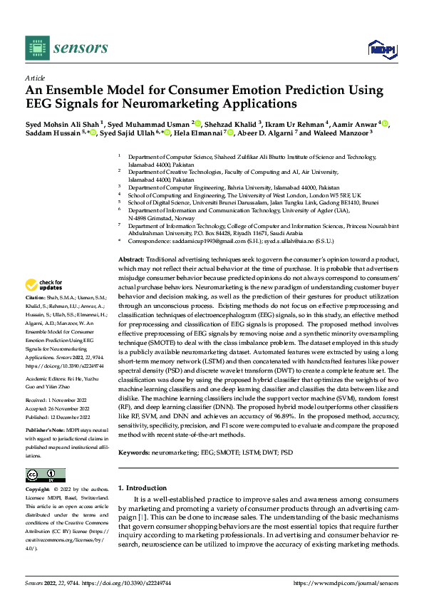 (PDF) An Ensemble Model for Consumer Emotion Prediction Using EEG ...