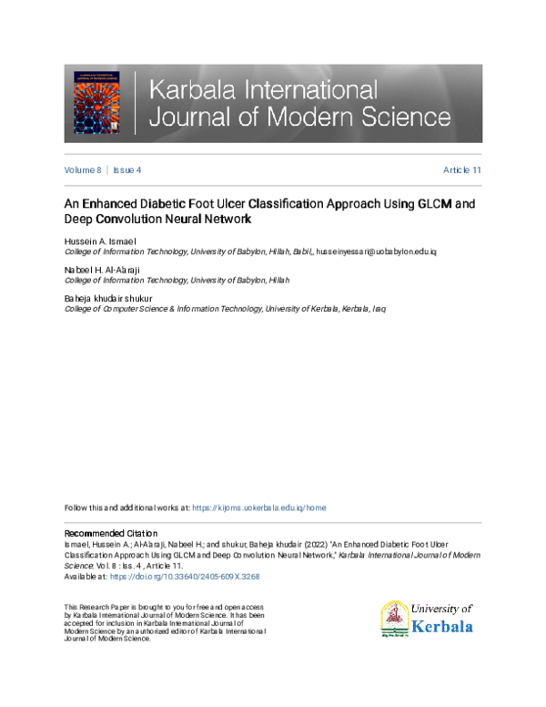 (PDF) An Enhanced Diabetic Foot Ulcer Classification Approach Using ...