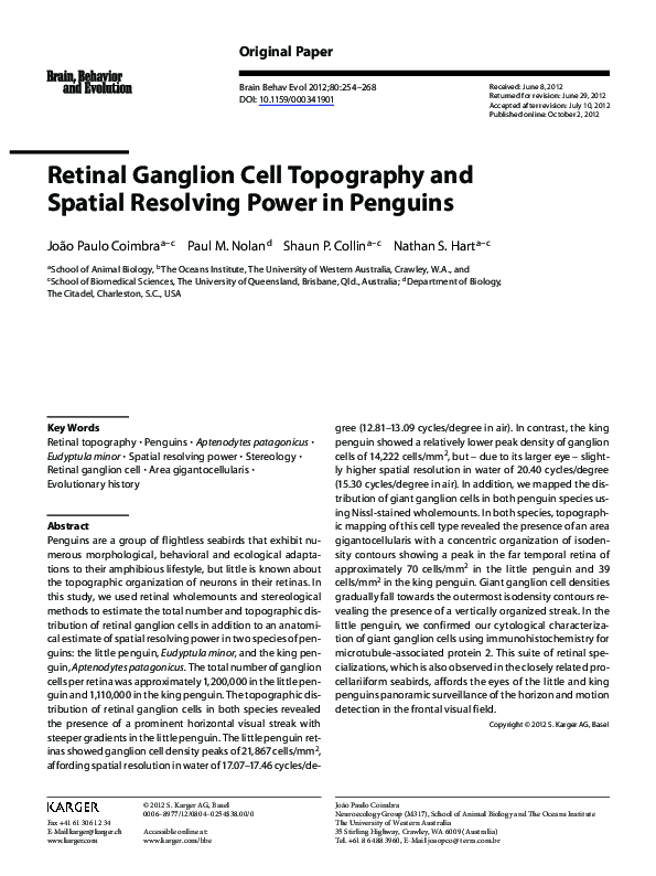 (PDF) Retinal Ganglion Cell Topography and Spatial Resolving Power in ...