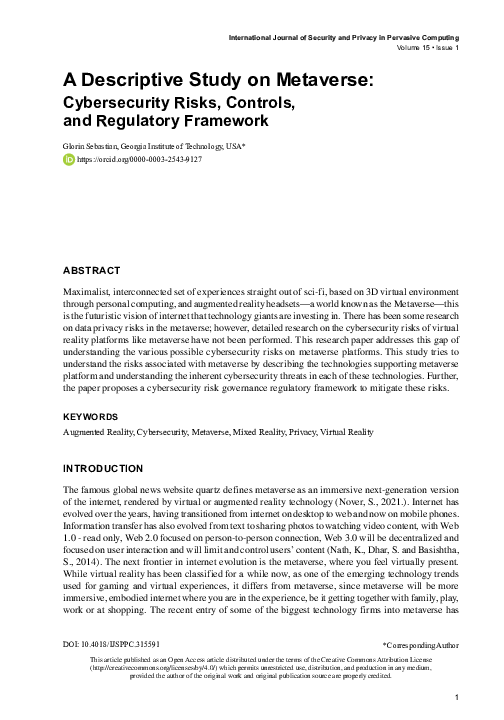 (PDF) A Descriptive Study on Metaverse