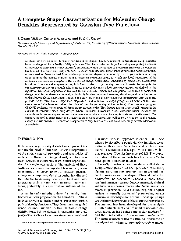 (PDF) A complete shape characterization for molecular charge densities ...
