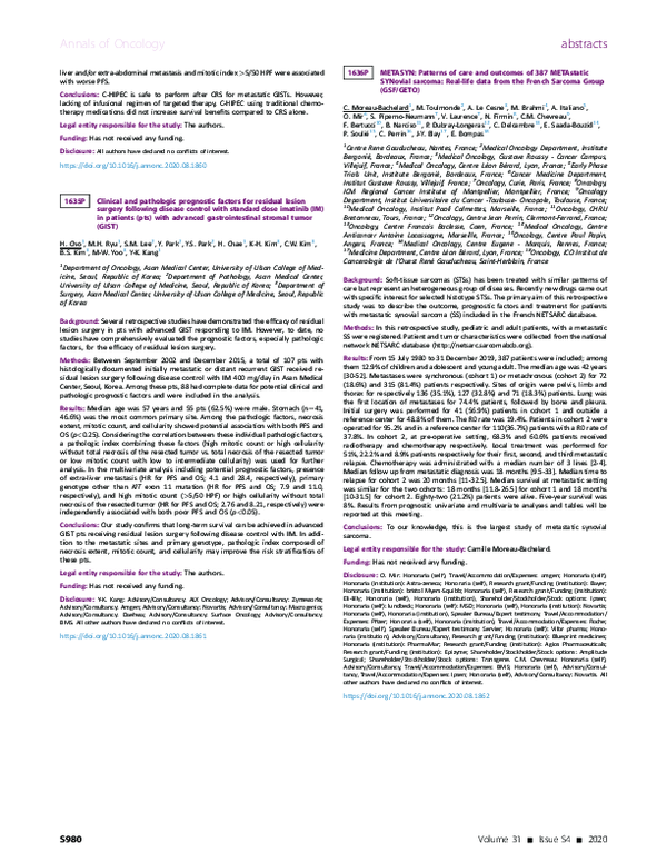 (PDF) 1636P METASYN: Patterns of care and outcomes of 387 METAstatic ...