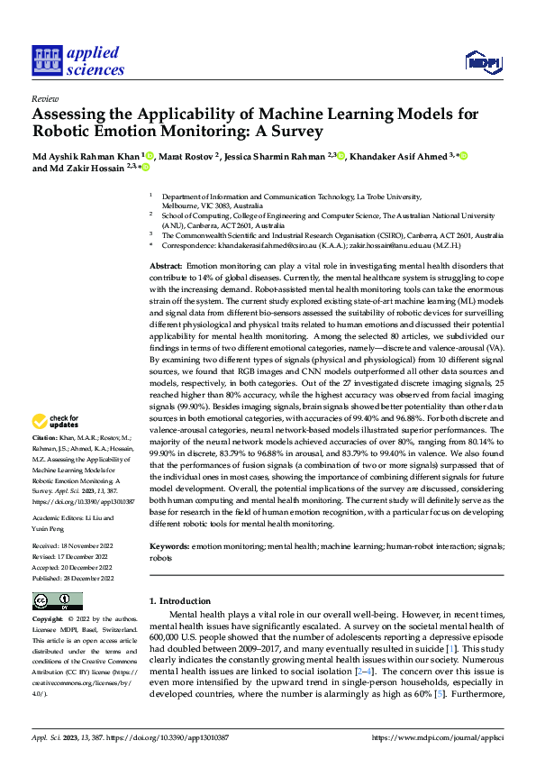 (PDF) Assessing the Applicability of Machine Learning Models for ...