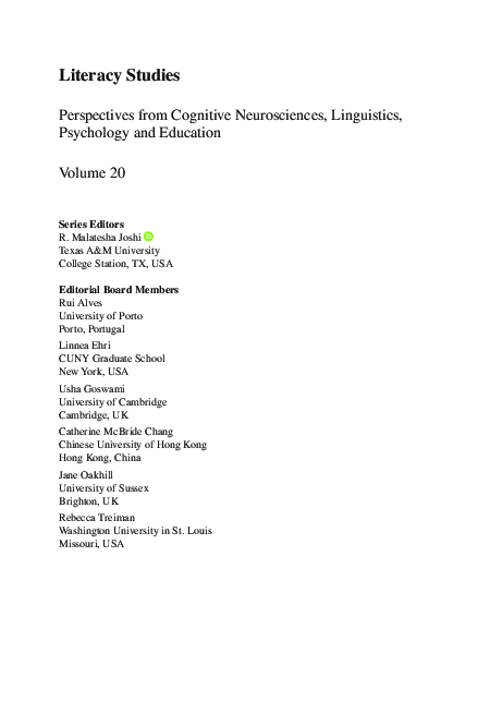 (PDF) The Cognitive Foundations of Reading and Its Acquisition