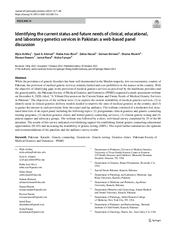 (PDF) Identifying the current status and future needs of clinical ...