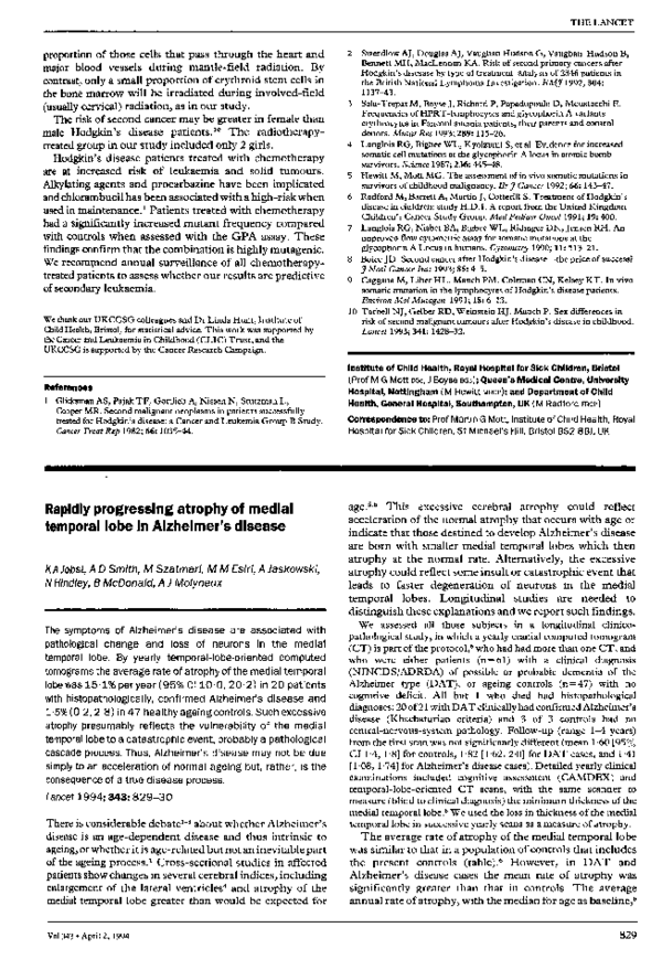 (PDF) Rapidly progressing atrophy of medial temporal lobe in Alzheimer ...