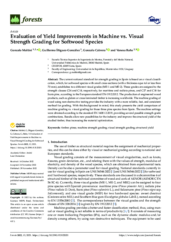 (PDF) Evaluation of Yield Improvements in Machine vs. Visual Strength ...