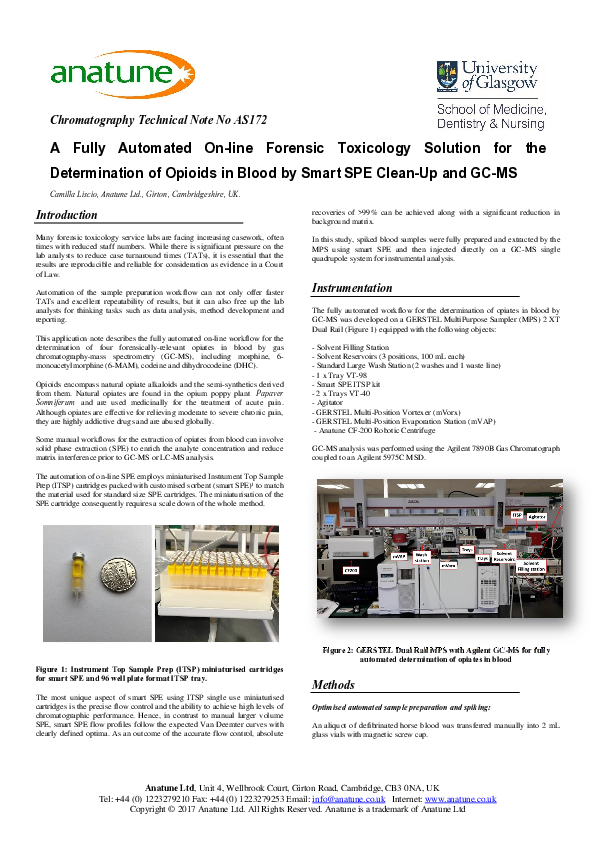 (PDF) A Fully Automated On-line Forensic Toxicology Solution for the ...