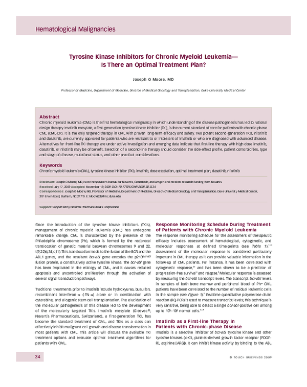 (PDF) Tyrosine Kinase Inhibitors for Chronic Myeloid Leukemia—Is There ...