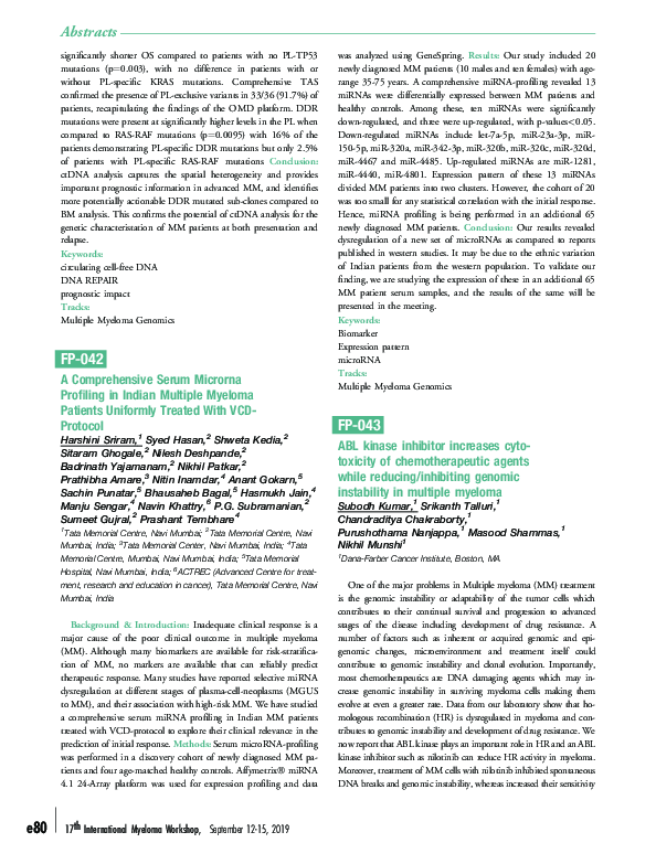 (PDF) A Comprehensive Serum Microrna Profiling in Indian Multiple ...