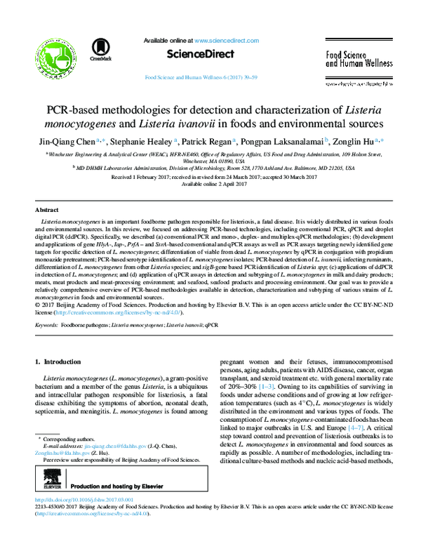 (PDF) PCR-based methodologies for detection and characterization of ...