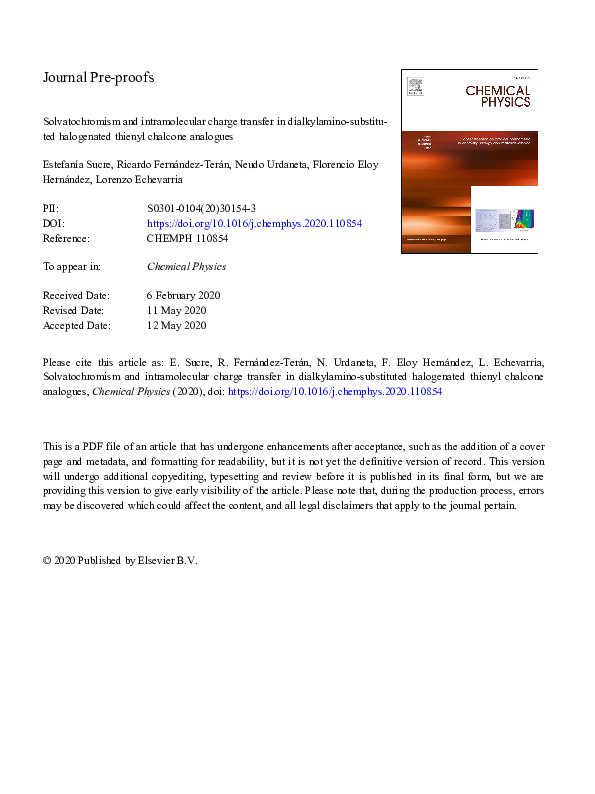 (PDF) Solvatochromism and intramolecular charge transfer in ...