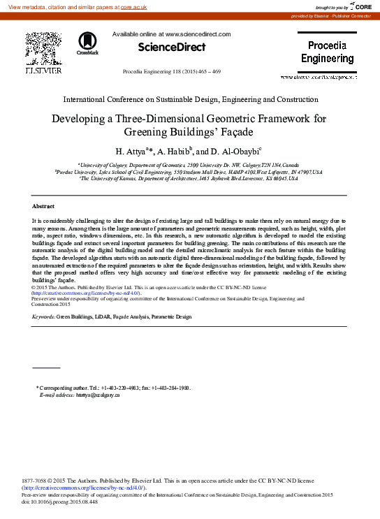 (PDF) Developing a Three-Dimensional Geometric Framework for Greening ...
