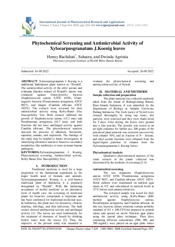 (PDF) Phytochemical Screening and Antimicrobial Activity of ...