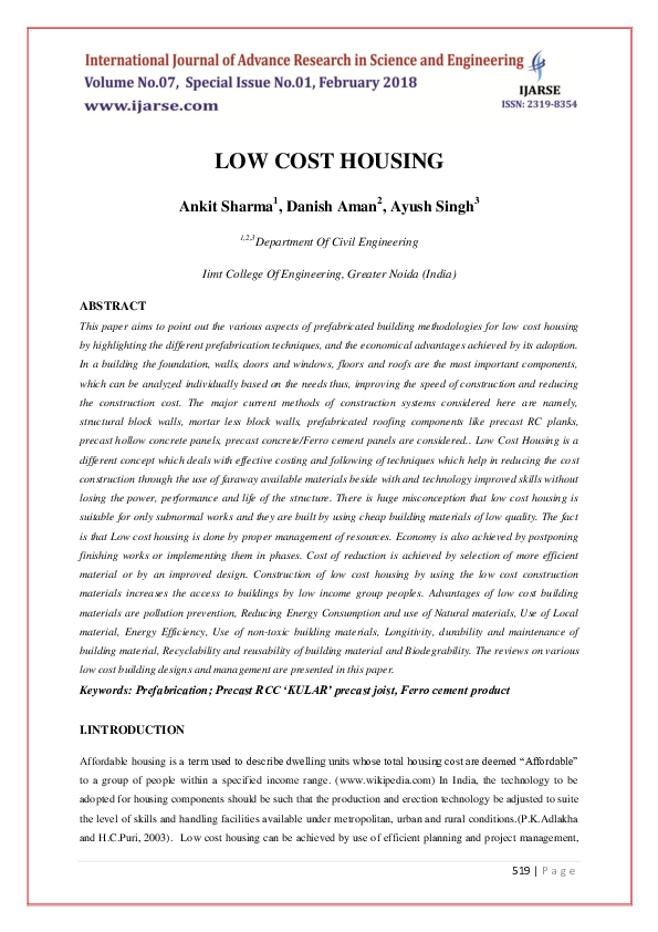 Curated visual reference: Fresh Look at Pdf Low Cost Housing
