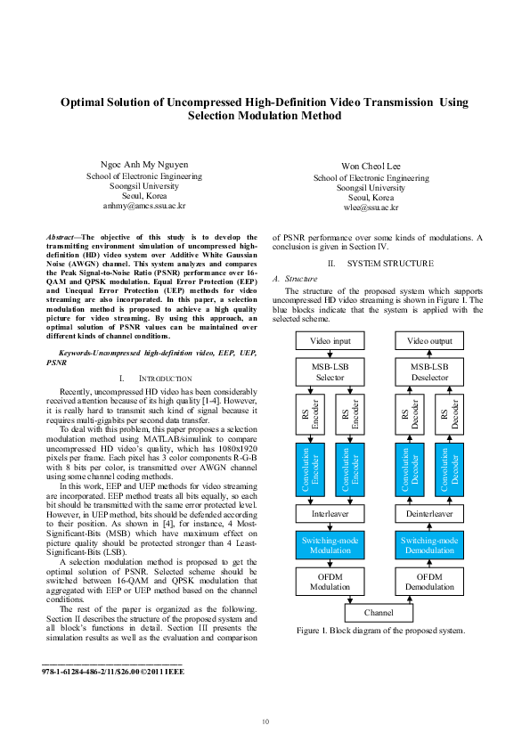 (PDF) Optimal solution of highdefinition video