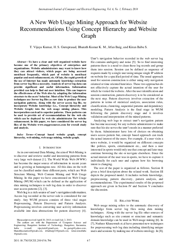 (PDF) A New Web Usage Mining Approach for Website Recommendations Using ...