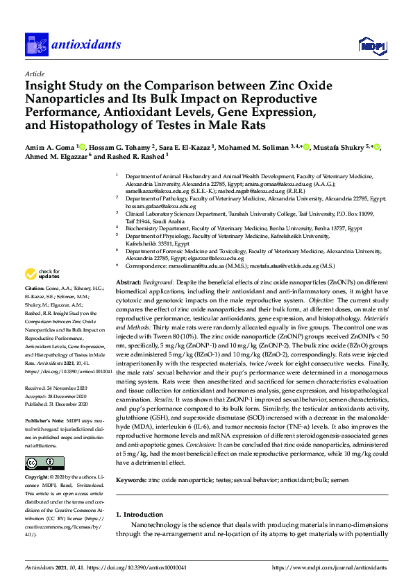 (PDF) Insight Study on the Comparison between Zinc Oxide Nanoparticles ...