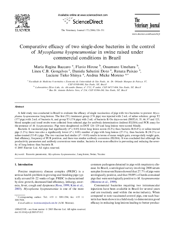 (PDF) Comparative efficacy of two single-dose bacterins in the control ...
