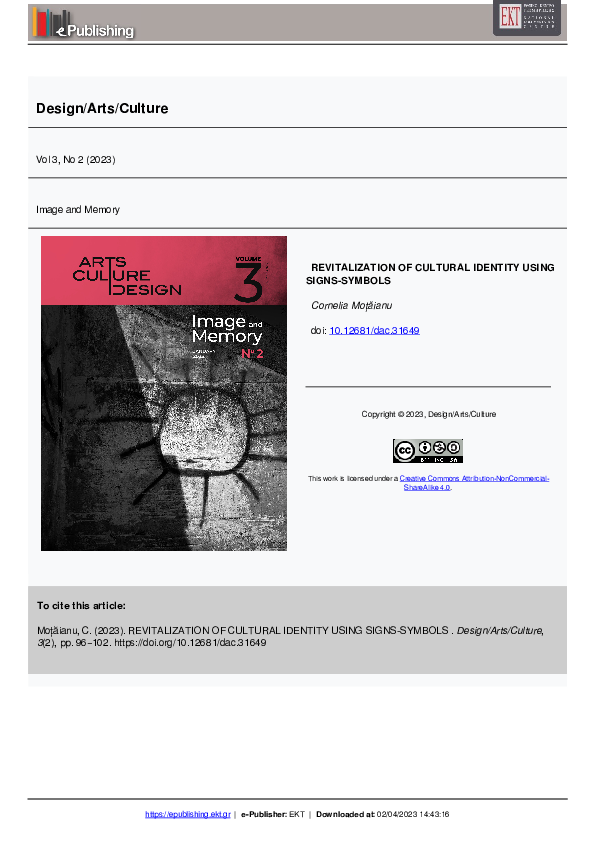 (PDF) Revitalization of Cultural Identity using signs-symbols