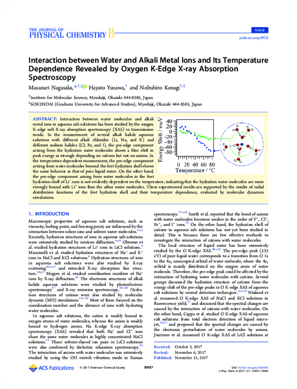 (PDF) Interaction between Water and Alkali Metal Ions and Its ...