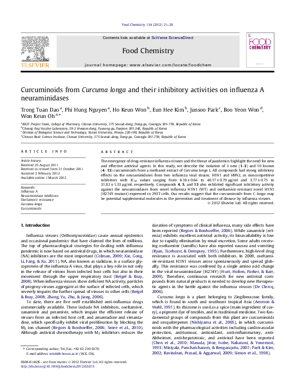 (PDF) Curcuminoids from Curcuma longa and their inhibitory activities ...