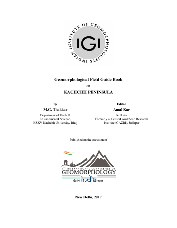 PDF Geomorphological Field Guide Book On KACHCHH PENINSULA MAHESH pdf-geomorphological-field-guide-book-on-kachchh-peninsula-mahesh