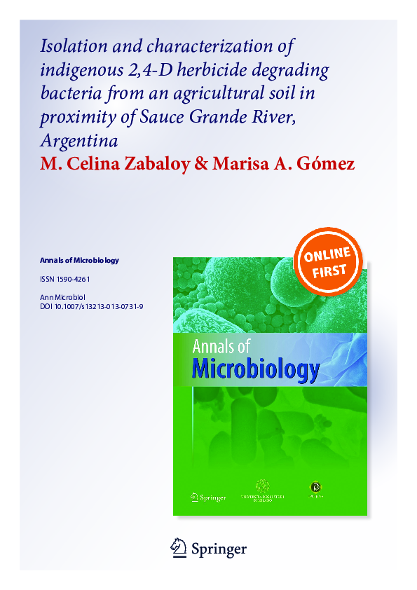 (PDF) Isolation and characterization of indigenous 2,4-D herbicide ...
