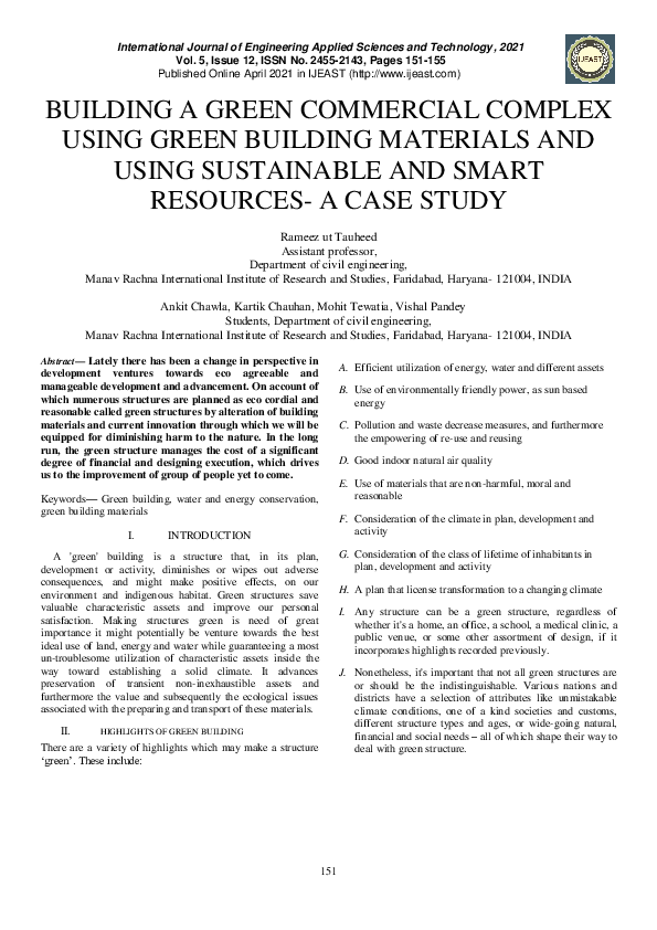 Image showcasing (PDF) Building a Green Commercial Complex Using Green Building ...