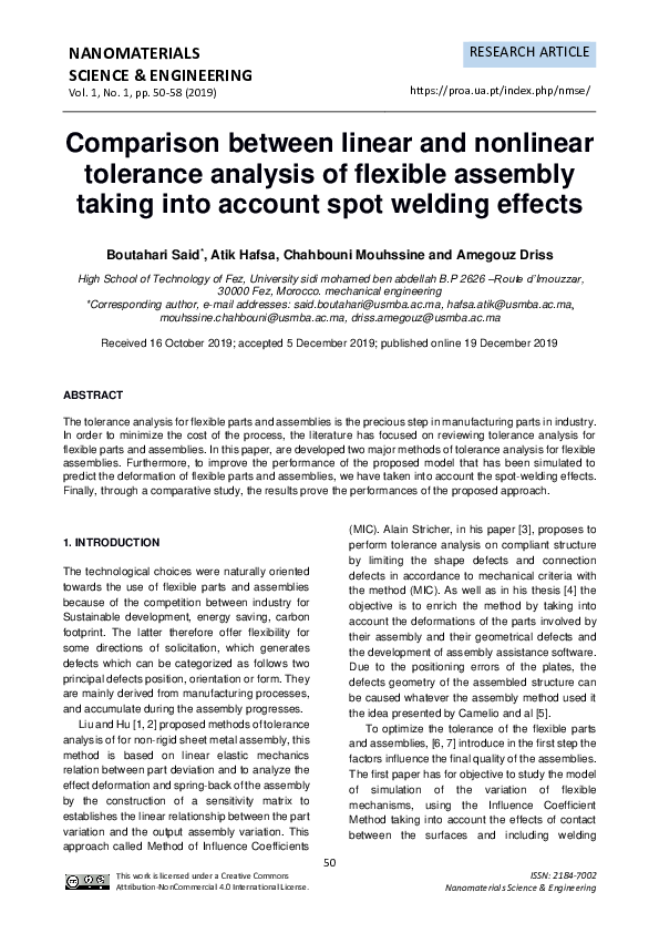(PDF) Comparison between linear and nonlinear tolerance analysis of ...