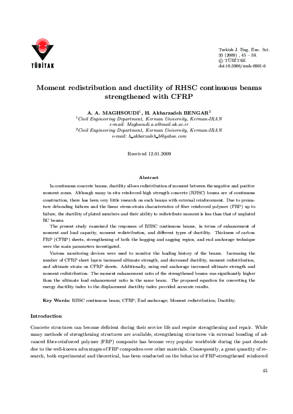 (PDF) Moment redistribution and ductility of RHSC continuous beams ...