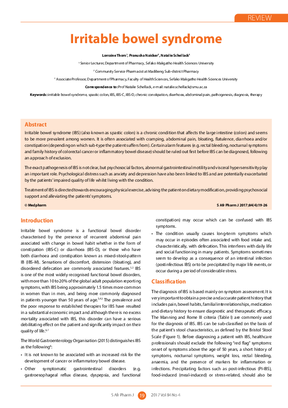(PDF) Irritable Bowel Syndrome