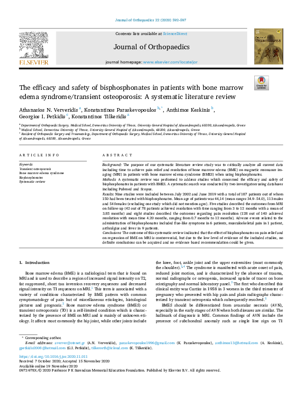(PDF) The efficacy and safety of bisphosphonates in patients with bone ...