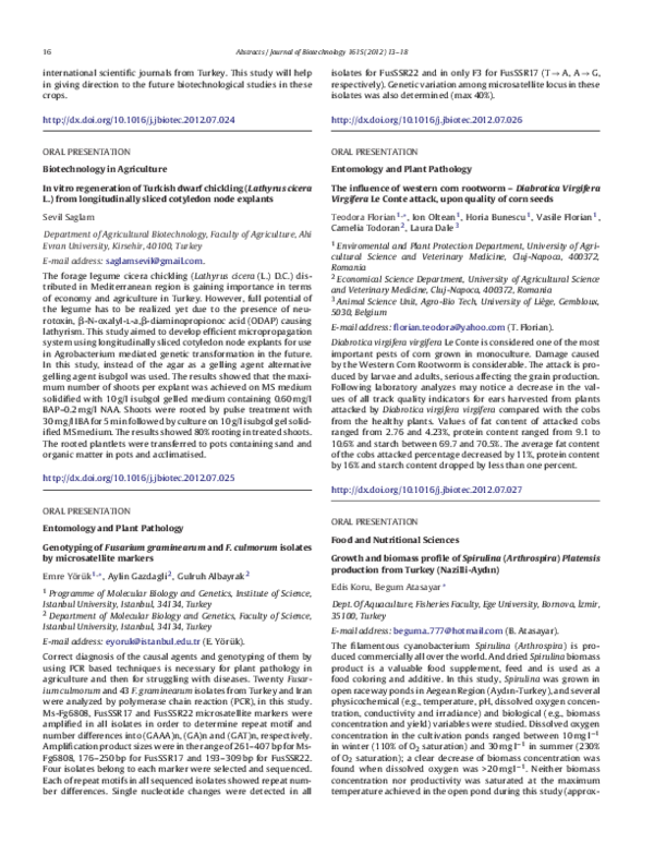 (PDF) Growth and biomass profile of Spirulina (Arthrospira) Platensis ...