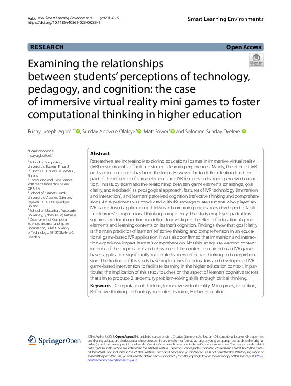 (PDF) Examining the relationships between students’ perceptions of ...