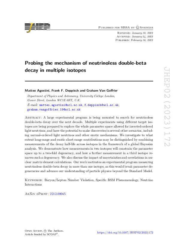 (PDF) Probing the mechanism of neutrinoless double-beta decay in ...