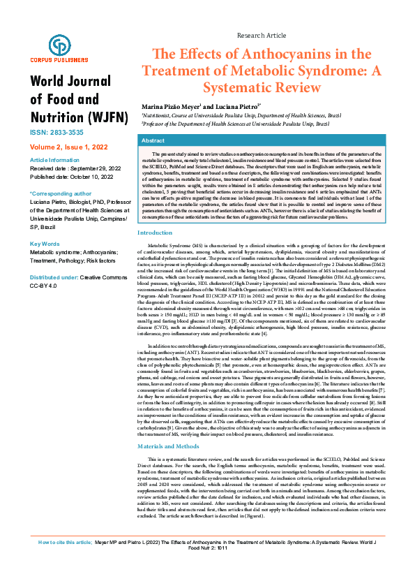 (PDF) The Effects of Anthocyanins in the Treatment of Metabolic ...