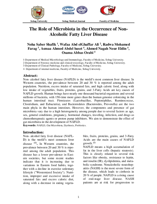 (PDF) The Role of Microbiota In The Occurrence of Non-Alcoholic Fatty ...