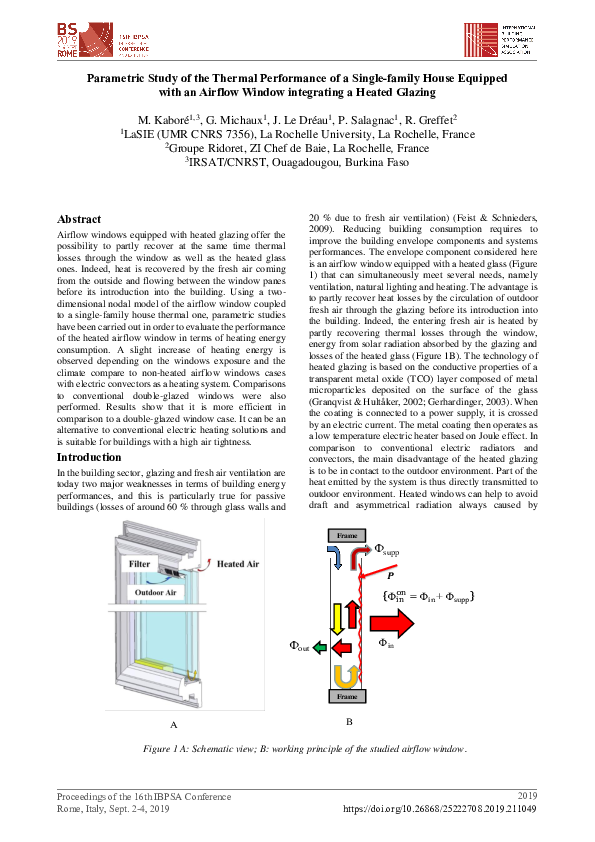 (PDF) Parametric Study Of The Thermal Performance Of A Single-family ...