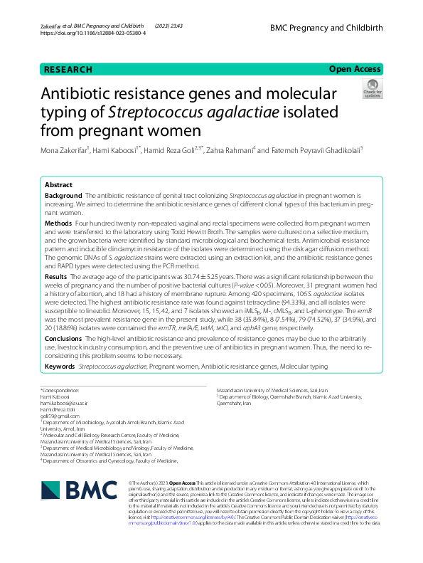 (PDF) Antibiotic resistance genes and molecular typing of Streptococcus ...