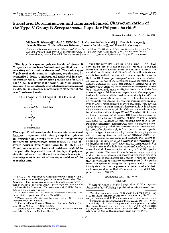 (PDF) Structural determination and immunochemical characterization of ...