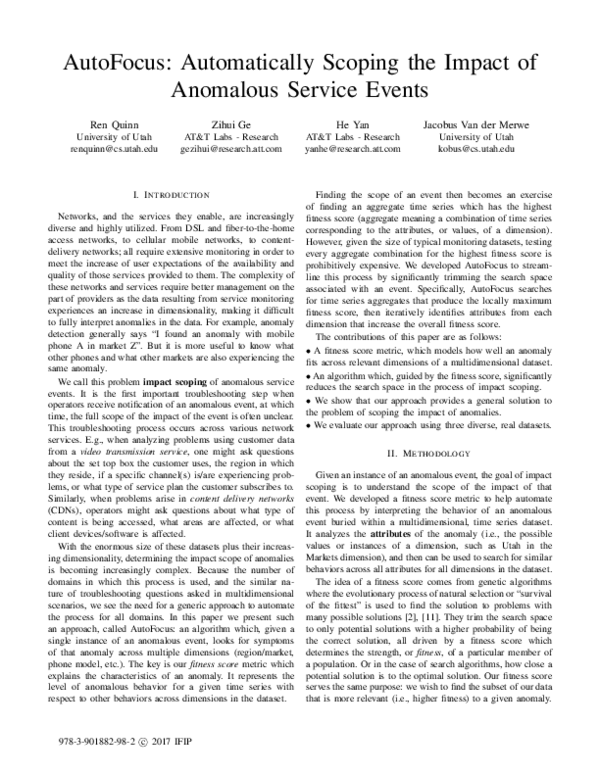 (PDF) AutoFocus: Automatically scoping the impact of anomalous service ...