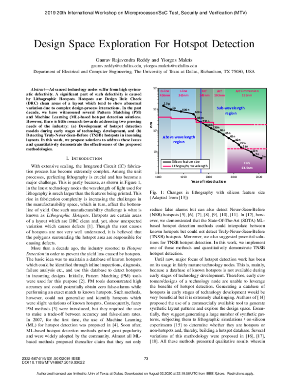 (PDF) Design Space Exploration for Hotspot Detection