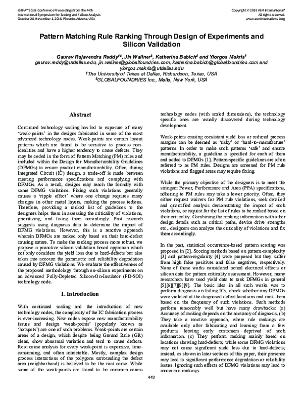 (PDF) Pattern Matching Rule Ranking Through Design of Experiments and ...