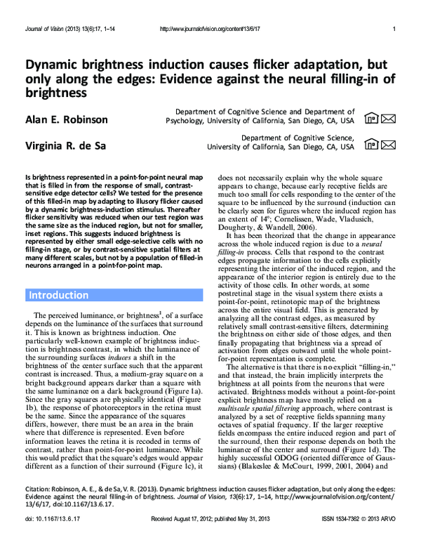 (PDF) Dynamic brightness induction causes flicker adaptation, but only ...