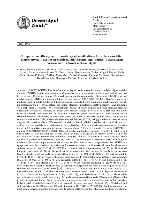 (PDF) Comparative efficacy and tolerability of medications for ...