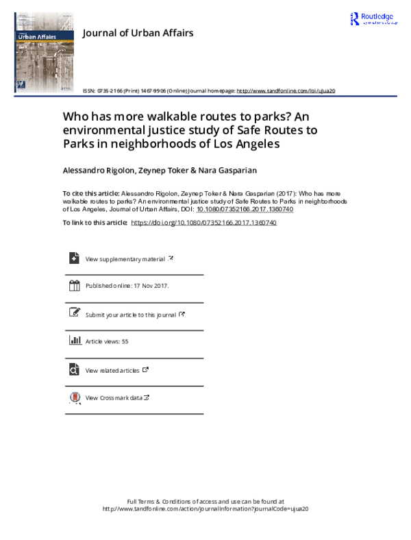(PDF) Who has more walkable routes to parks? An environmental justice ...