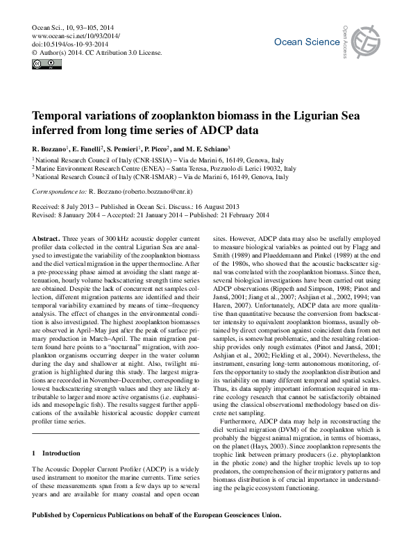 (PDF) Temporal variations of zooplankton biomass in the Ligurian Sea ...